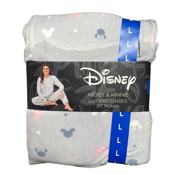 Disney Mickey & Minnie Silky Stretch Fleece 2PC Pajama - Picture 5 of 5
